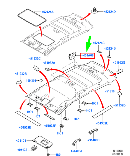 new ford mondeo mk3 roof left front cover 1472171 7s7j-n046c16-da original