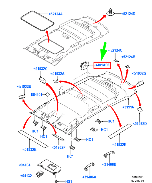 new ford mondeo mk3 roof left front cover 1472171 7s7j-n046c16-da original