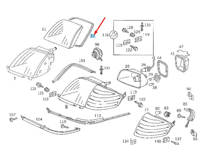 NEW MERCEDES-BENZ SL R129 FRONT LAMP LENS SEAL A1298260780 ORIGINAL