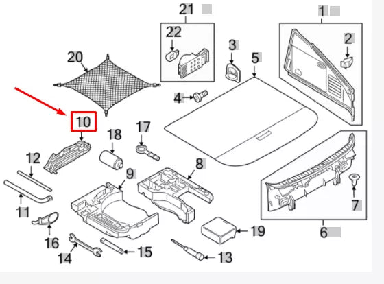 NEW AUDI TT 8J LIFT JACK 8J0011031C