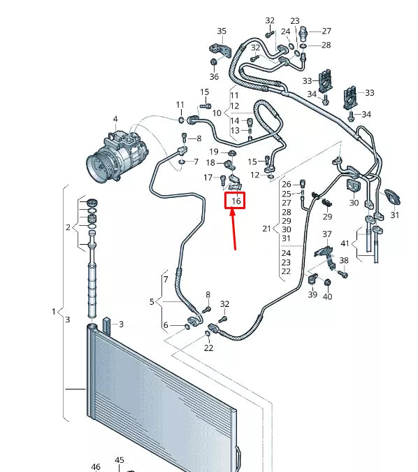 NEW VW TOUAREG 7P MK2 REFRIGERANT PIPE BRACKET 7P6820881