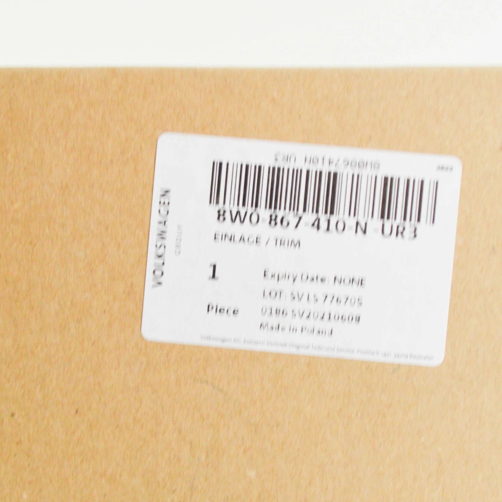 NEW AUDI A4 B9 FRONT RIGHT DOOR INSERT TRIM 8W0867410NUR3 ORIGINAL