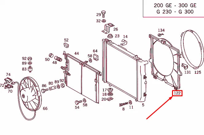 NEW MERCEDES-BENZ G-CLASS W463 FAN SHROUD A4635050555 ORIGINAL