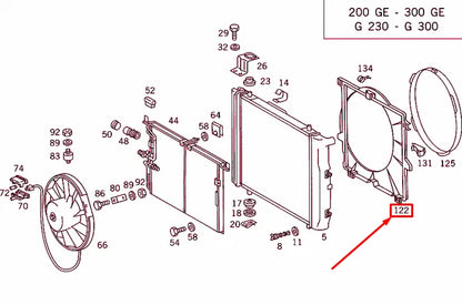 NEW MERCEDES-BENZ G-CLASS W463 FAN SHROUD A4635050555 ORIGINAL