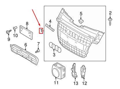NEW AUDI A4 AVANT B8 FRONT RADIATOR GRILLE 8K0853651AB1RR