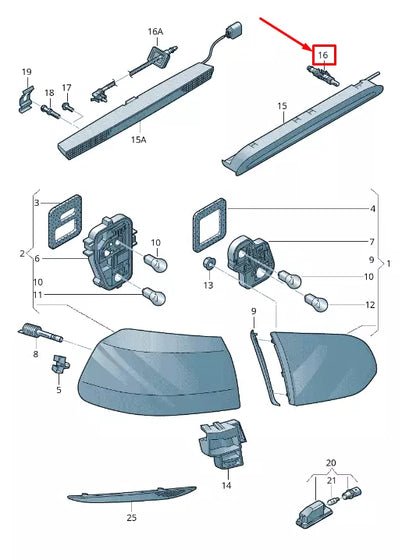 NEW VW GOLF VI 5K MK6 REAR WINDOW SPRAY NOZZLE 5K0955993C ORIGINAL