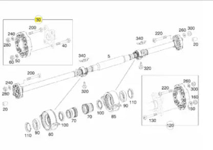NEW MB C COUPE C204 PROPSHAFT FLEXIBLE COUPLING KIT A0004110600 ORIGINAL