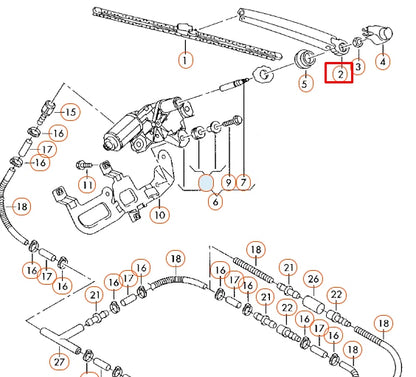 NEW VOLKSWAGEN TRANSPORTER T5 REAR DOOR WIPER ARM 7H0955708