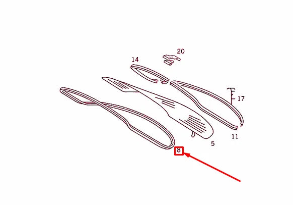 NEW MERCEDES-BENZ S W126 REAR WINDOW SEALING FRAME A1266780420 ORIGINAL