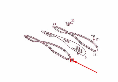 NEW MERCEDES-BENZ S W126 REAR WINDOW SEALING FRAME A1266780420 ORIGINAL