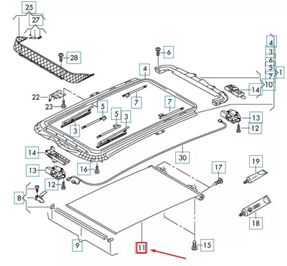 NEW VW TIGUAN AD MK2 SUNROOF ROLLER BLIND 1K9877307DT38 ORIGINAL