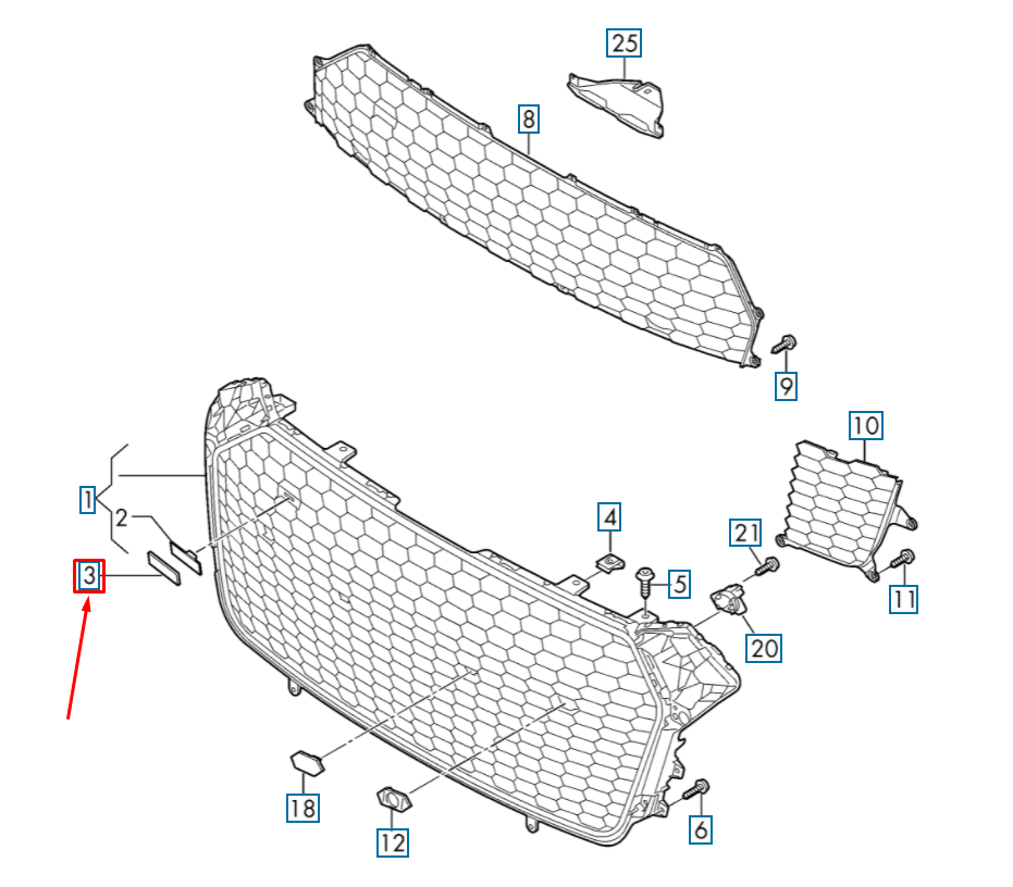 NEW AUDI R8 4S FRONT GRILLE EMBLEM BADGE 4S0853737D2ZZ ORIGINAL