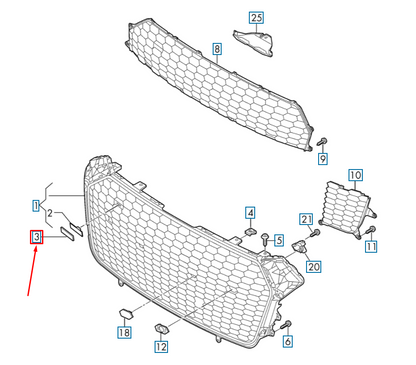 NEW AUDI R8 4S FRONT GRILLE EMBLEM BADGE 4S0853737D2ZZ ORIGINAL