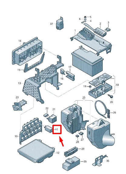 NEW AUDI A1 MK1 FUEL PUMP RELAY UNIT 4H0951253C ORIGINAL