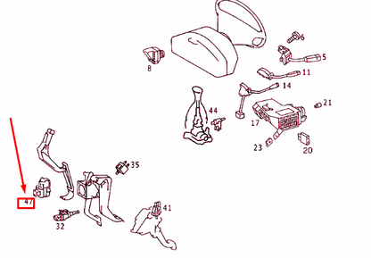 NEW MERCEDES-BENZ CLK C208 KICK-DOWN SWITCH A0045451714 ORIGINAL