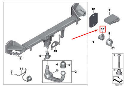 new bmw x3 g01, f97 pin tow bar adapter socket 61136942997 6942997 original