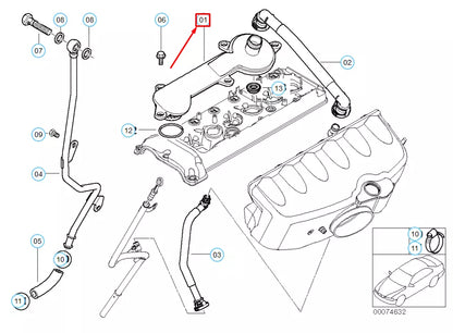 NEW BMW 3 E46 PRESSURE REGULATING CRANKCASE VENT VALVE 11157840446 ORIGINAL