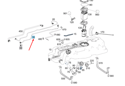 new mercedes-benz vito w447 fuel return line a4474701500 original