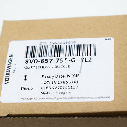 NEW AUDI A3 S3 8V FRONT LEFT SEAT BELT BUCKLE LATCH RHD 8V0857755GYLZ ORIGINAL