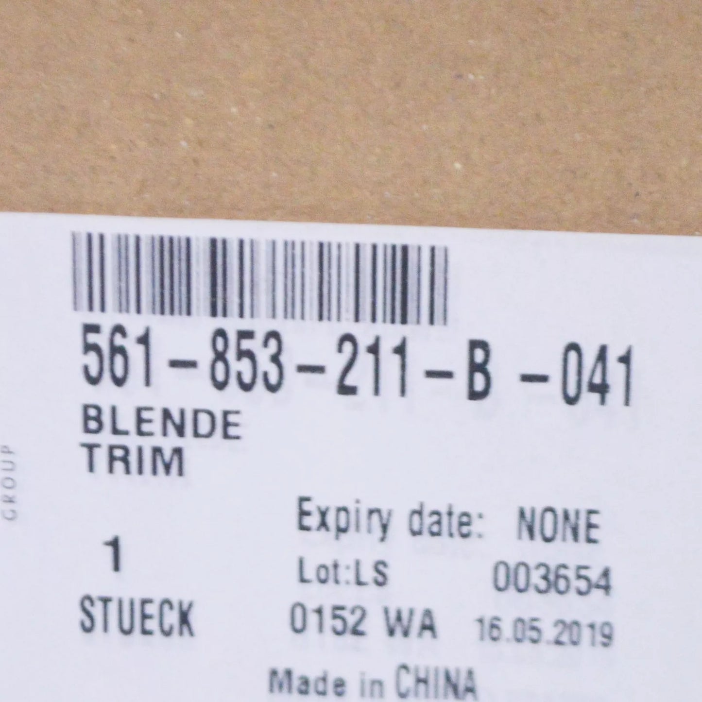 NEW VOLKSWAGEN PASSAT ALLTRACK B8 FRONT BUMPER LEFT TRIM 561853211B041 ORIGINAL