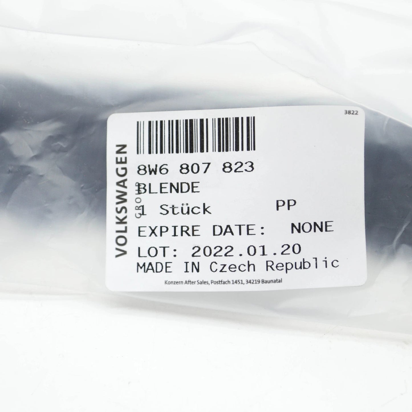 NEW AUDI A5 F53 REAR BUMPER COVER SPACER PANEL 8W6807823A