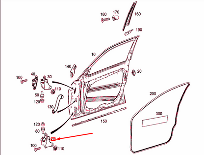 new mercedes-benz glk x204 front right door bottom hinge a2047201237 original