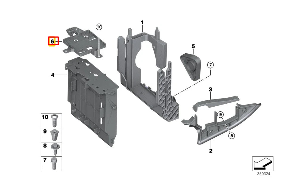 NEW BMW X5 F15 CONTROL UNIT CARRIER PLATE 12907638310 ORIGINAL