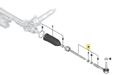 NEW BMW 5 F10 RIGHT SIDE STEERING TIE ROD 32106784719 ORIGINAL