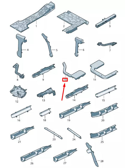 NEW VOLKSWAGEN CRAFTER 2F FRONT SEAT BOX CABLE GUIDE LHD 2E0971341AG