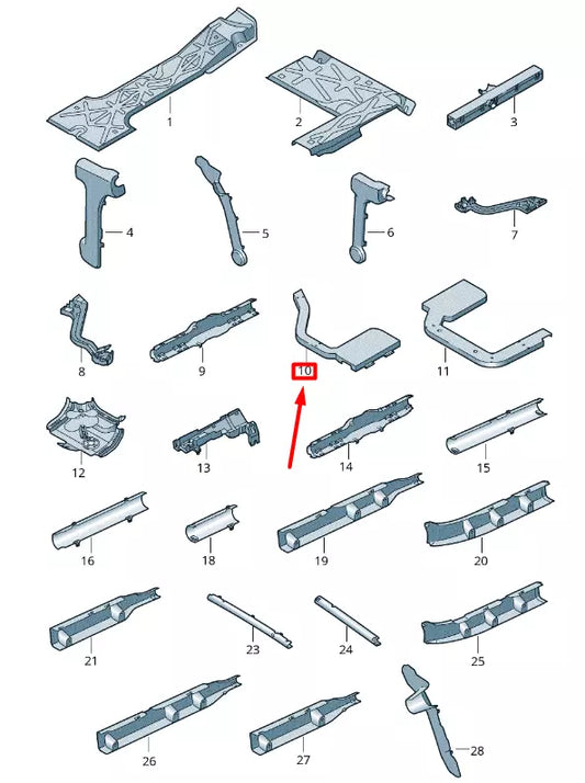NEW VOLKSWAGEN CRAFTER 2F FRONT SEAT BOX CABLE GUIDE LHD 2E0971341AG