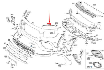 NEW MB GLB X247 FRONT UPPER RIGHT BUMPER FACE BAR CARRIER A2478856800 ORIGINAL