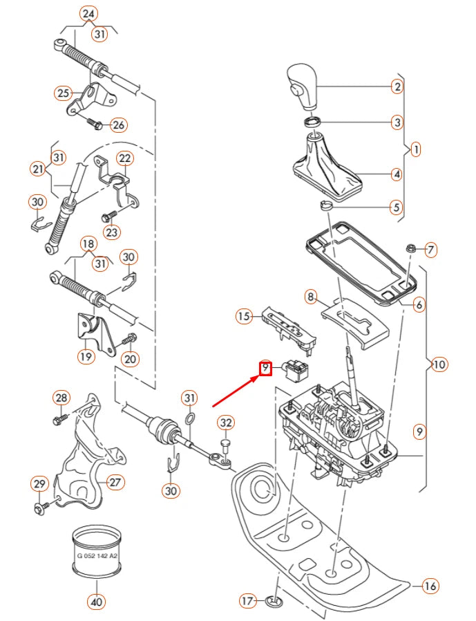 NEW AUDI A4 B8 SHIFT CONSOLE INTERLOCK SOLENOID ELECTROMAGNET 4F0927353C