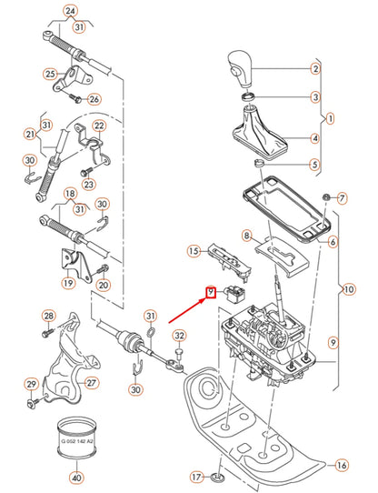 NEW AUDI A4 B8 SHIFT CONSOLE INTERLOCK SOLENOID ELECTROMAGNET 4F0927353C