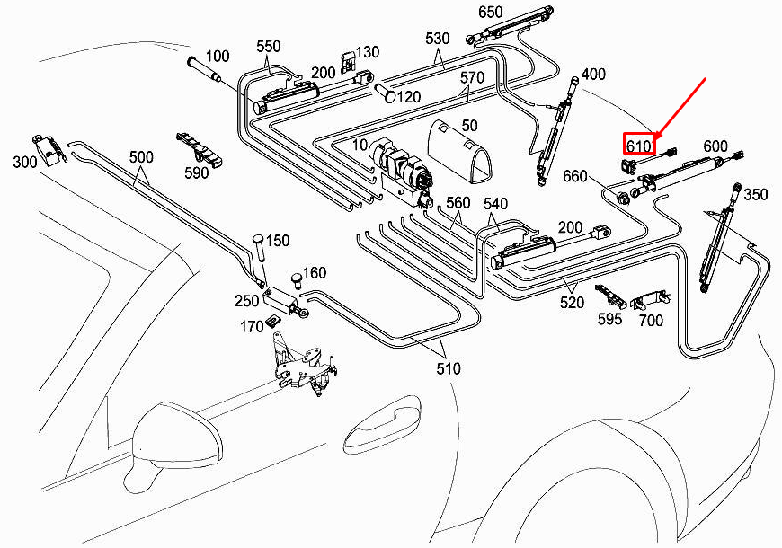new mercedes-benz sl r231 folding roof travel sensor a2319051600 original