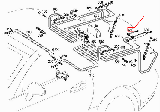new mercedes-benz sl r231 folding roof travel sensor a2319051600 original