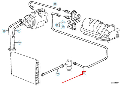 NEW BMW 3 E30 AC DRYER EVAPORATOR HOSE LINE 64538391040 8391040 ORIGINAL