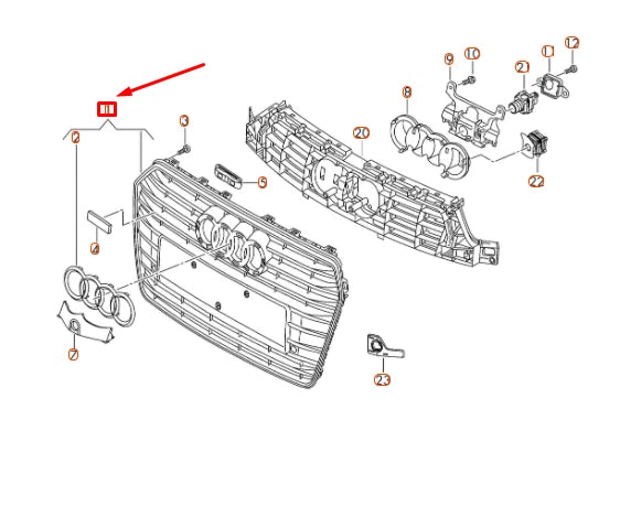 NEW AUDI A6 C7 FRONT AUDI EMBLEM BADGE 4H0853605CT94
