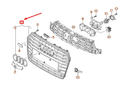 NEW AUDI A6 C7 FRONT AUDI EMBLEM BADGE 4H0853605CT94