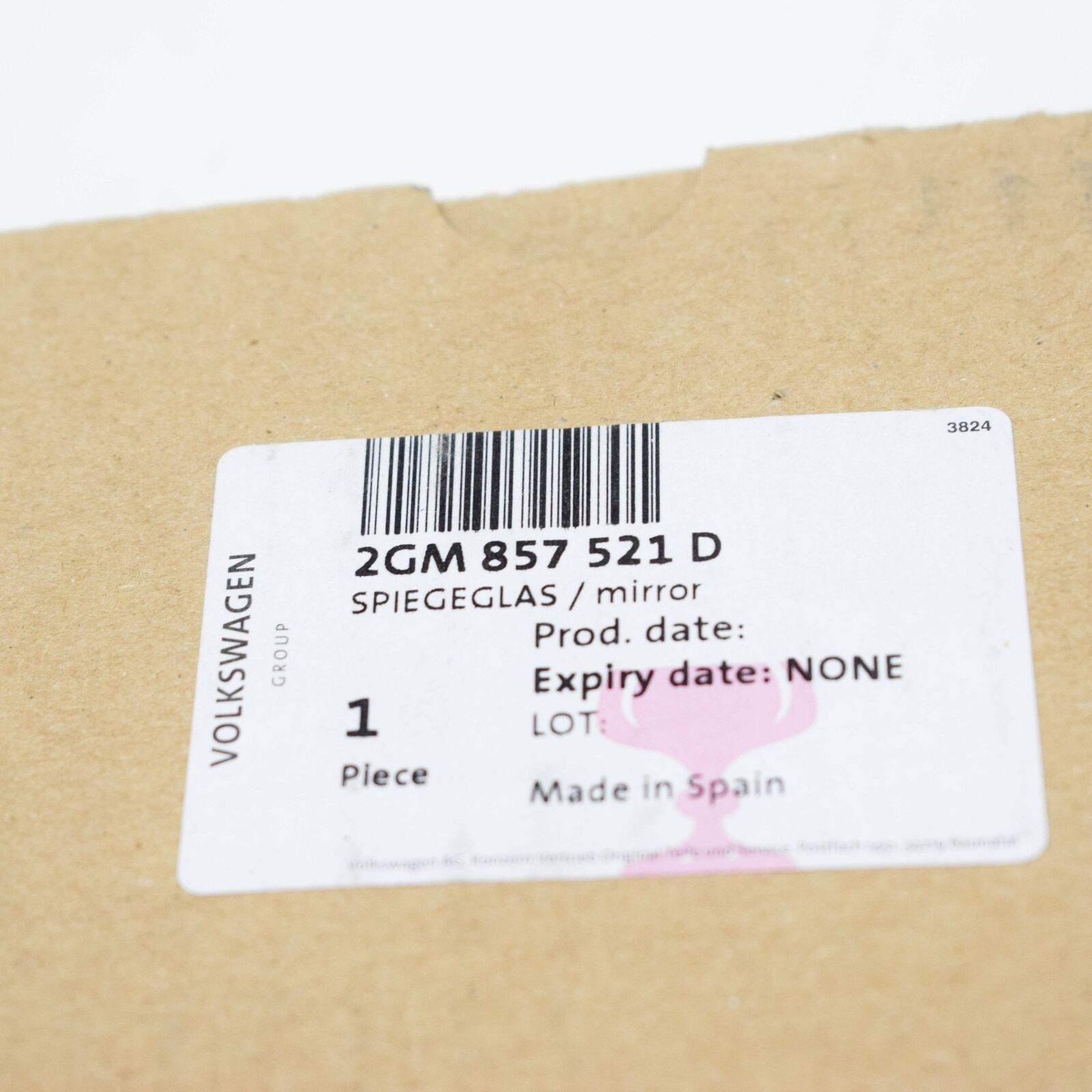 NEW VOLKSWAGEN T-CROSS C11 FRONT LEFT DOOR MIRROR GLASS LHD 2GM857521D ORIGINAL