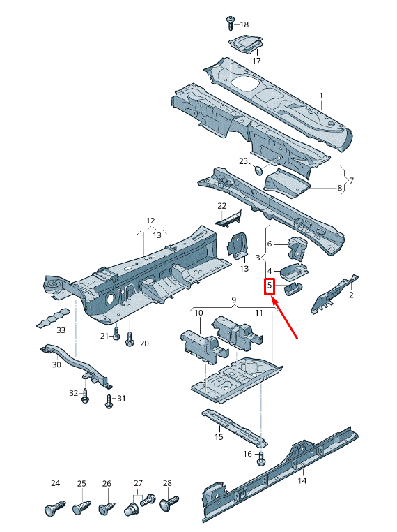 new audi q8 4mn right floor pan reinforcement bracket 4m0802782a original