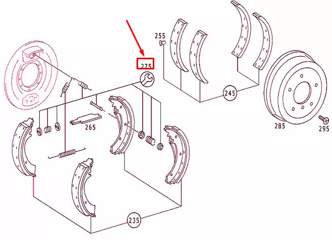NEW MB G W463 REAR WHEEL BRAKE RELEASE SPRING REPAIR KIT A6014210092