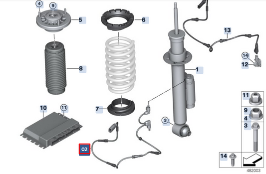 new bmw 5 g30 adapter cable vdc rear left 37106869521 original