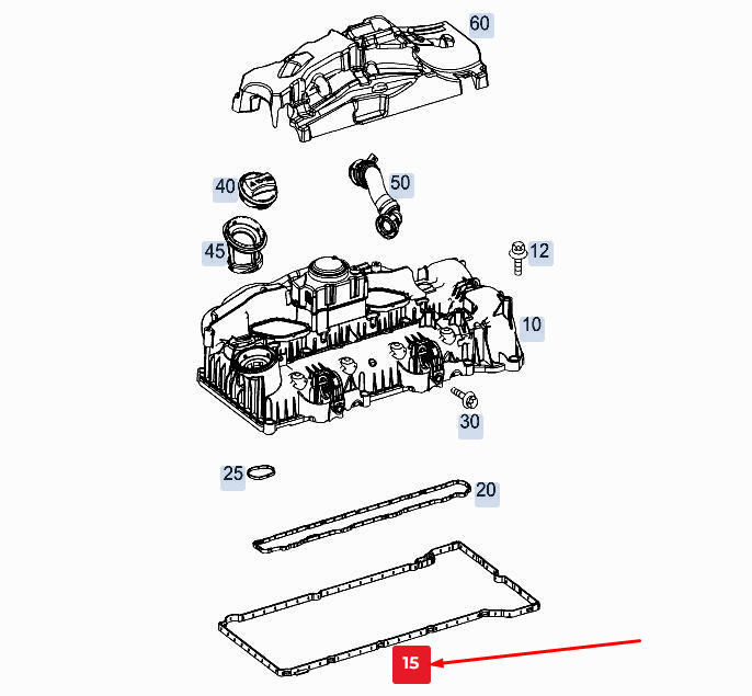 NEW MERCEDES-BENZ GLE W167 ENGINE ELASTOMER MOLDED SEAL A6540162200 ORIGINAL