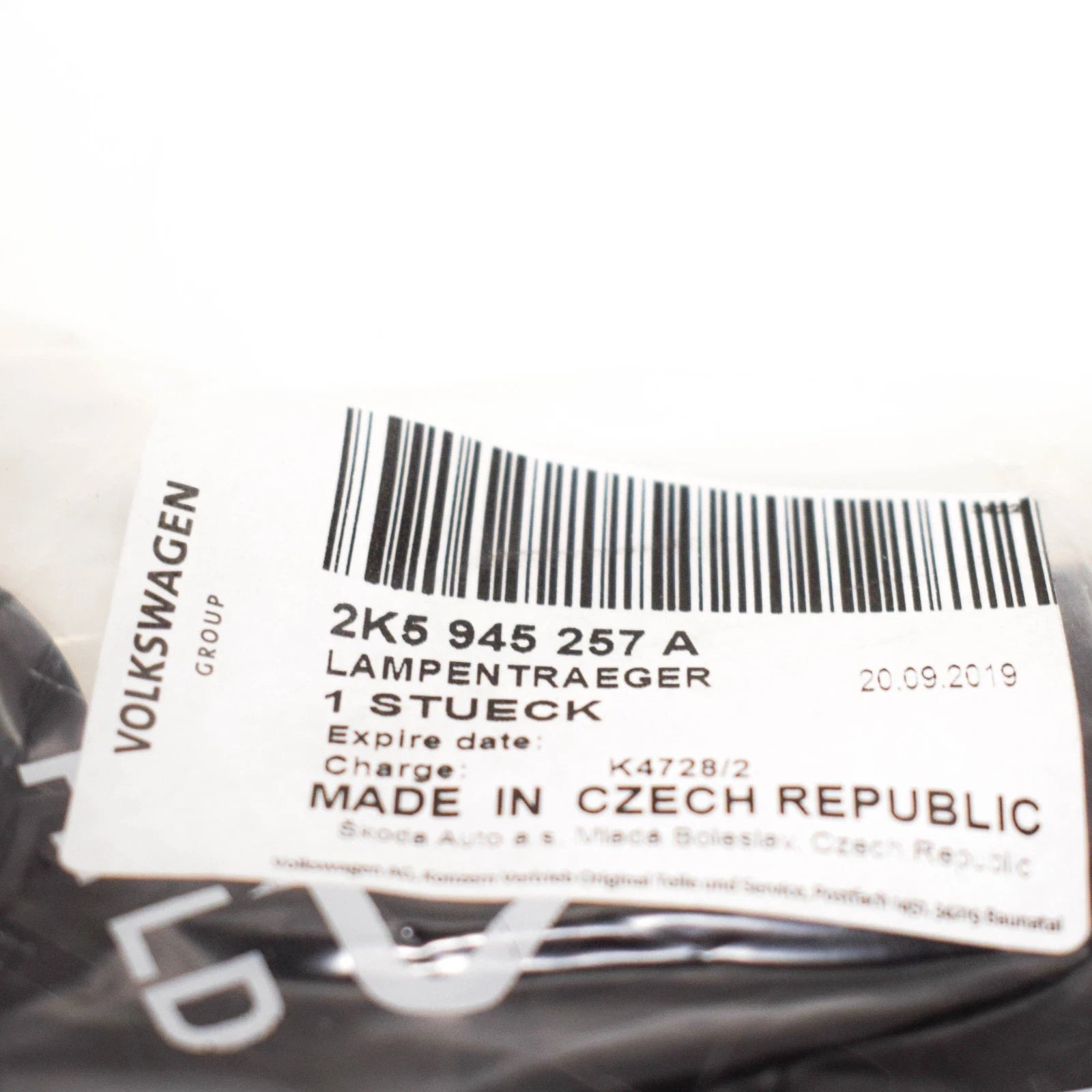 NEW VOLKSWAGEN CADDY MK3 2K REAR LEFT TAIL LIGHT BULB BRACKET 2K5945257A