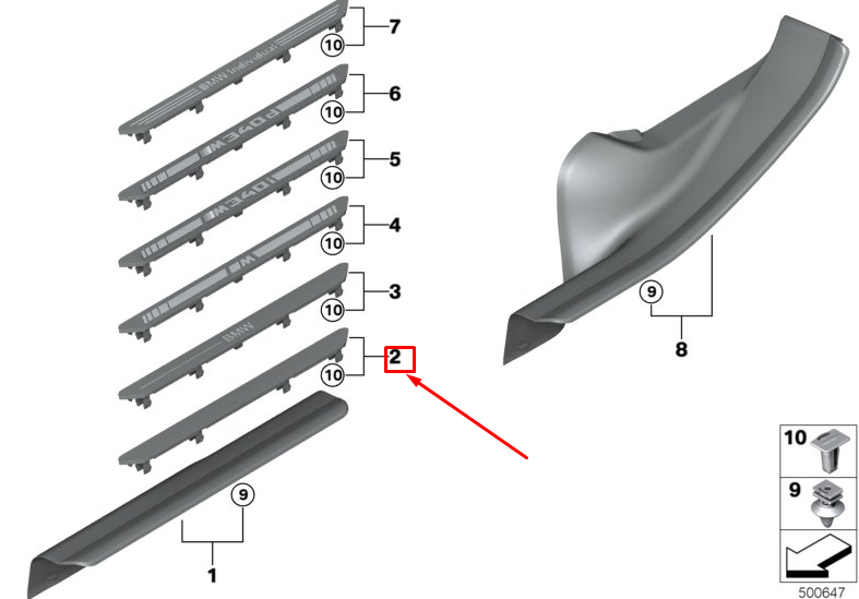 new bmw 3 g20 front entrance cover 51477407377 original