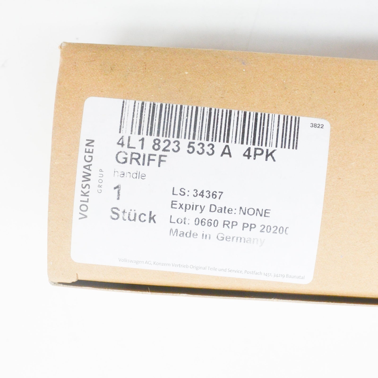 NEW AUDI Q7 4L BONNET LID LOCK CABLE HANDLE LHD 4L1823533A4PK ORIGINAL