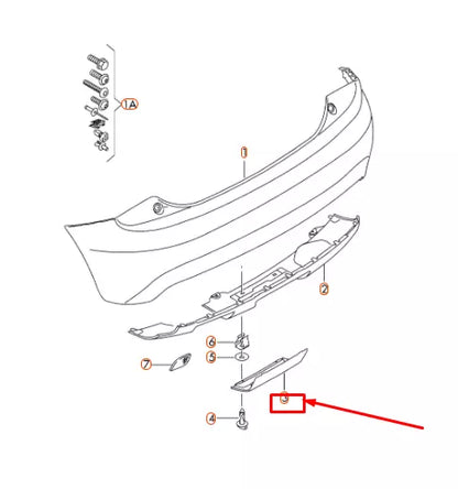 NEW AUDI A1 MK1 REAR BUMPER TOWBAR HITCH COVER 8X08073979B9