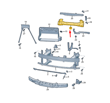 new skoda enyaq iv front lock carrier 5la805563 original