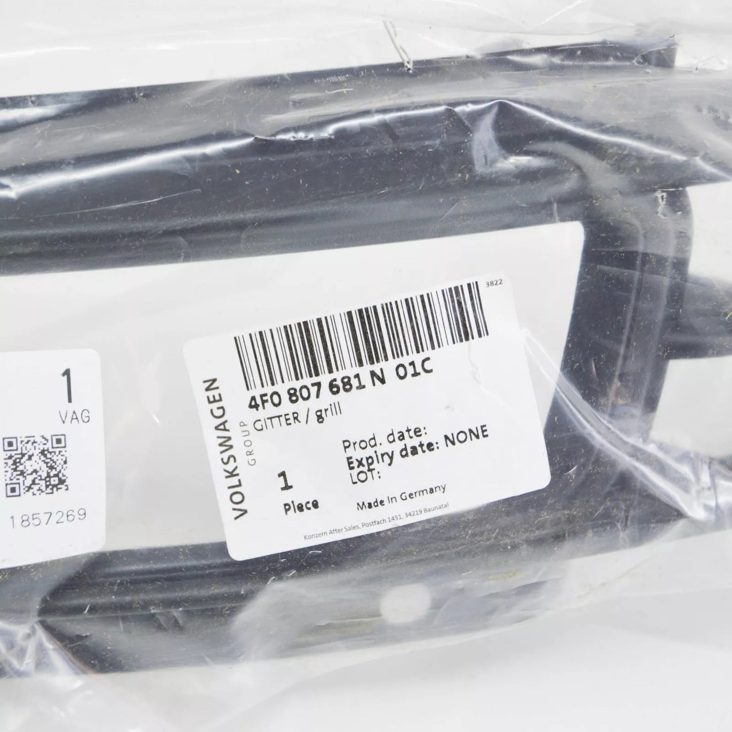 NEW AUDI A6 C6 FRONT BUMPER LEFT FOG LIGHT GRILLE 4F0807681N01C ORIGINAL