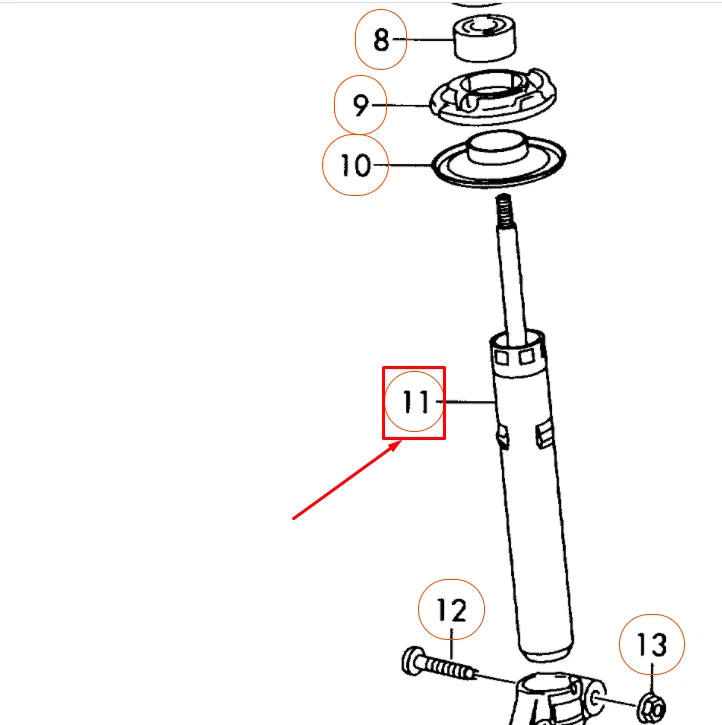 NEW AUDI A4 B8 FRONT GAS SHOCK ABSORBER 8T0413031AF ORIGINAL